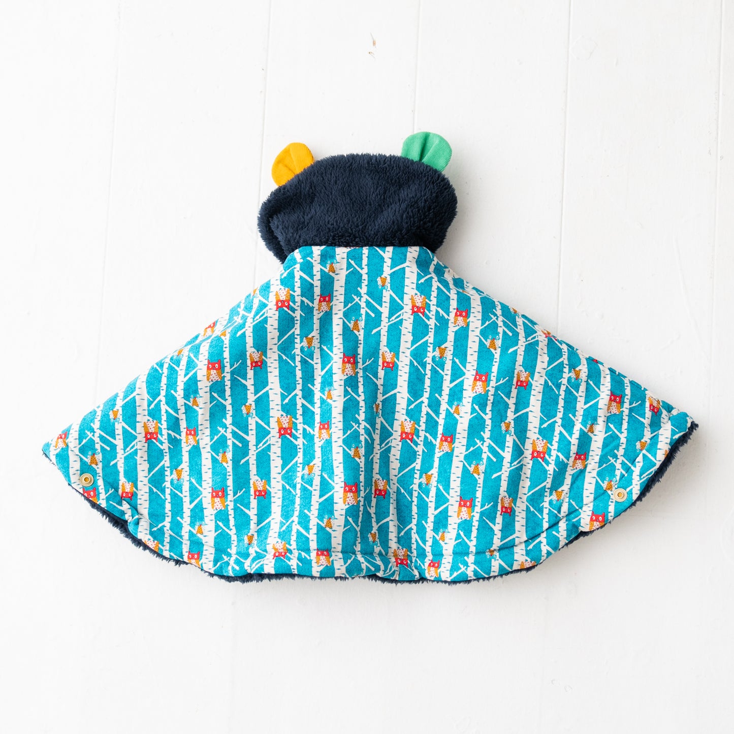 ファーリバーシブルマント NAVY