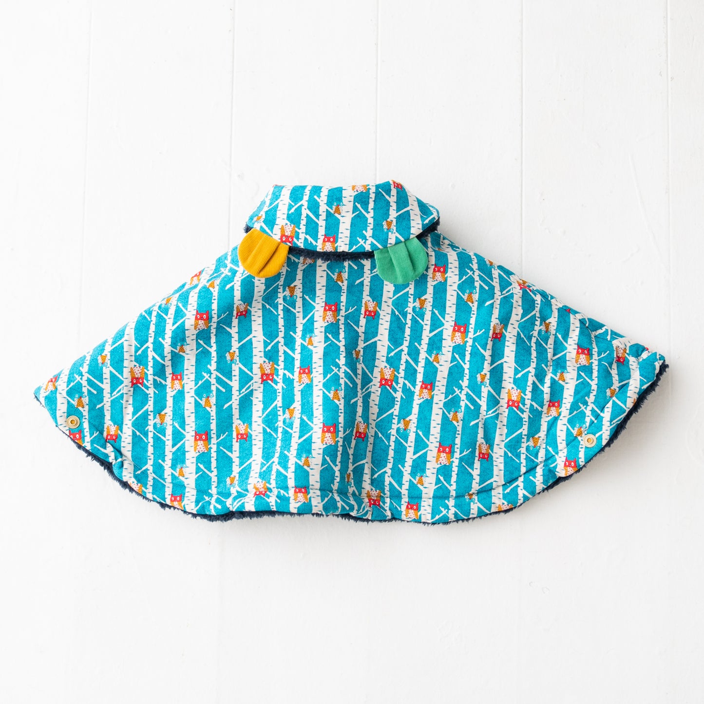 ファーリバーシブルマント NAVY