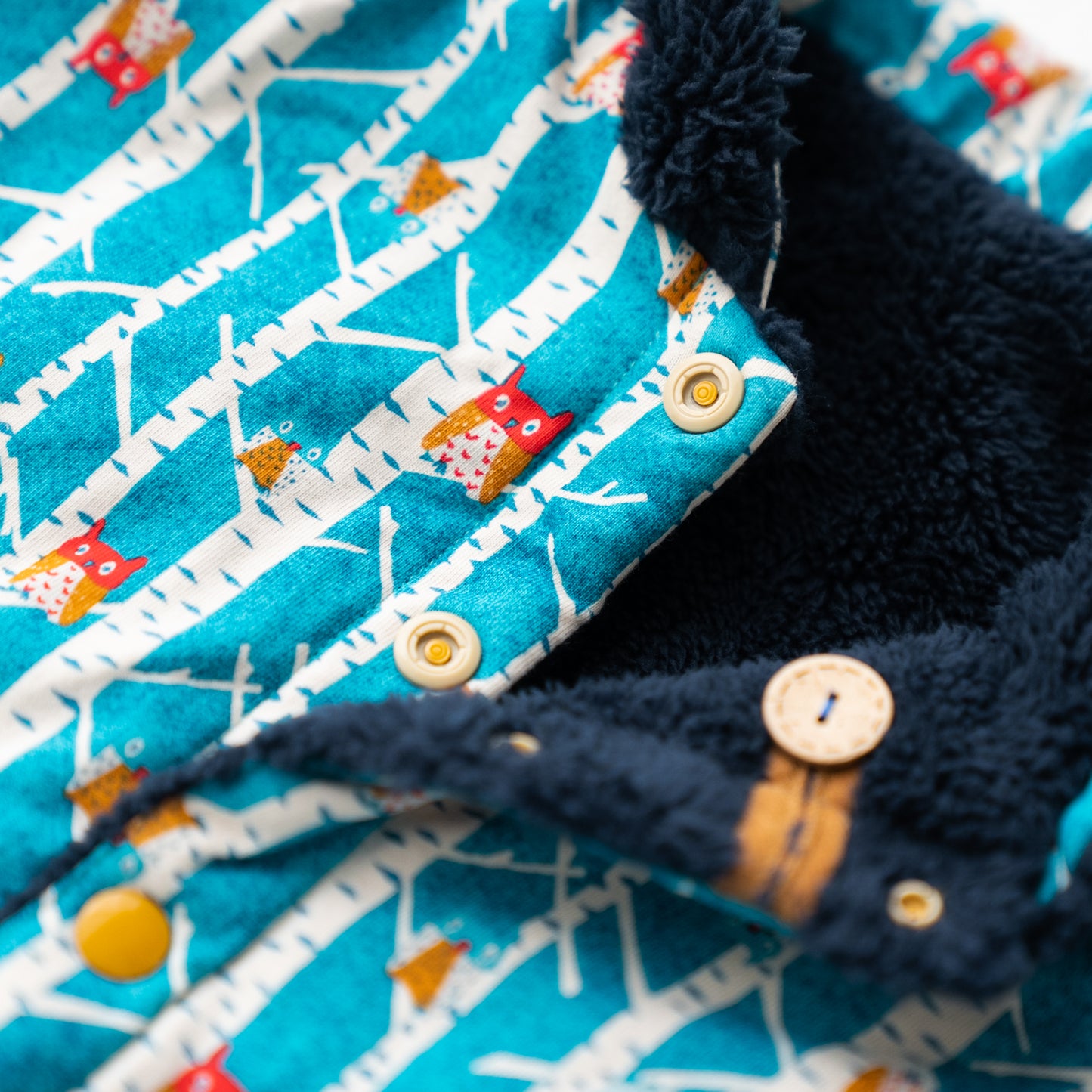 ファーリバーシブルマント NAVY