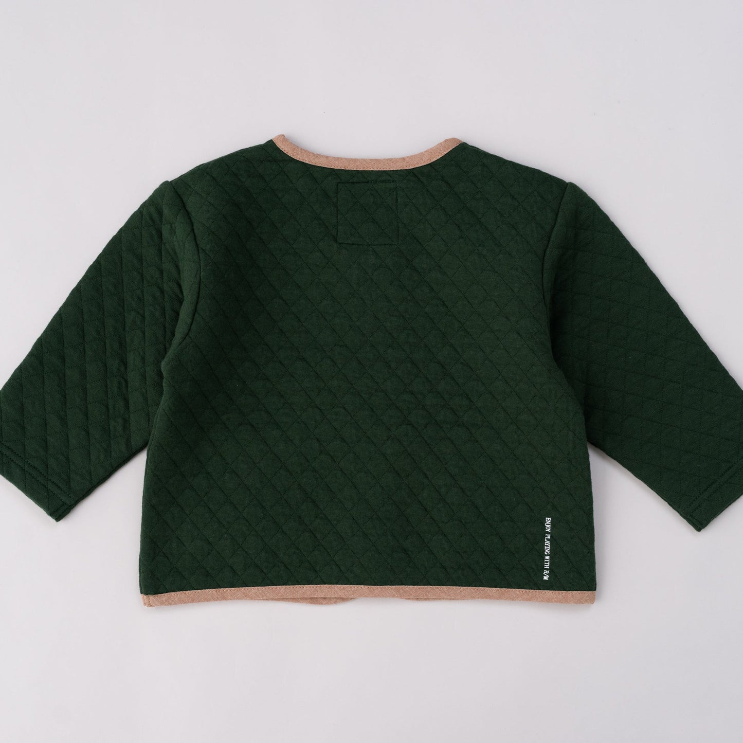 ニットキルトカーディガン GREEN