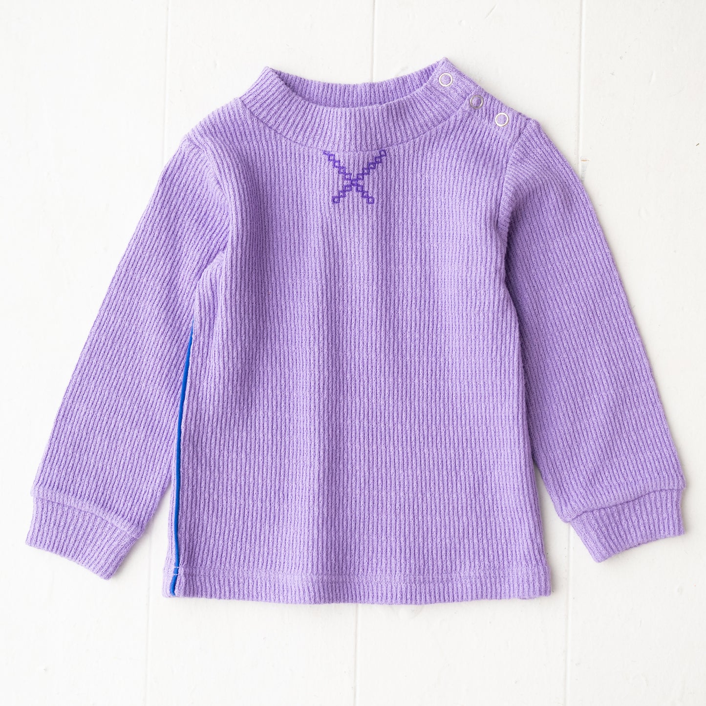 ジャガードリブTシャツ PURPLE
