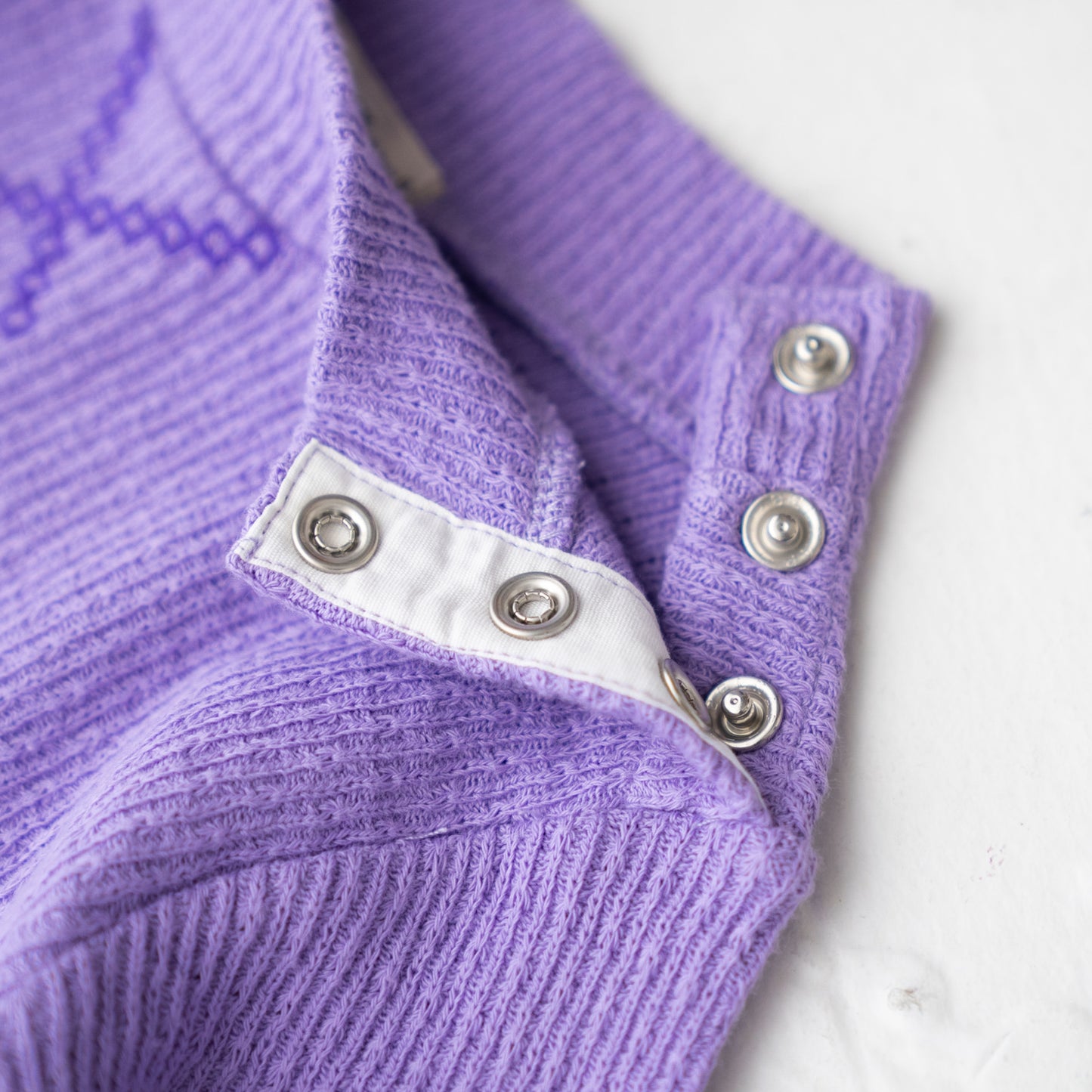 ジャガードリブTシャツ PURPLE