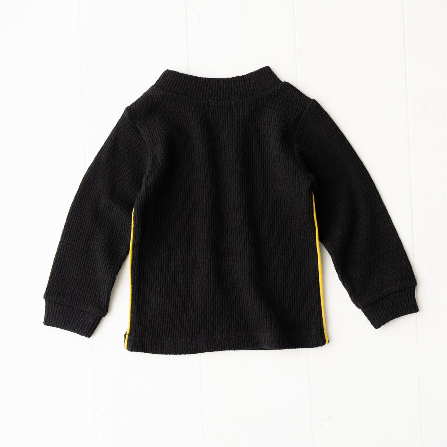 ジャガードリブTシャツ BLACK
