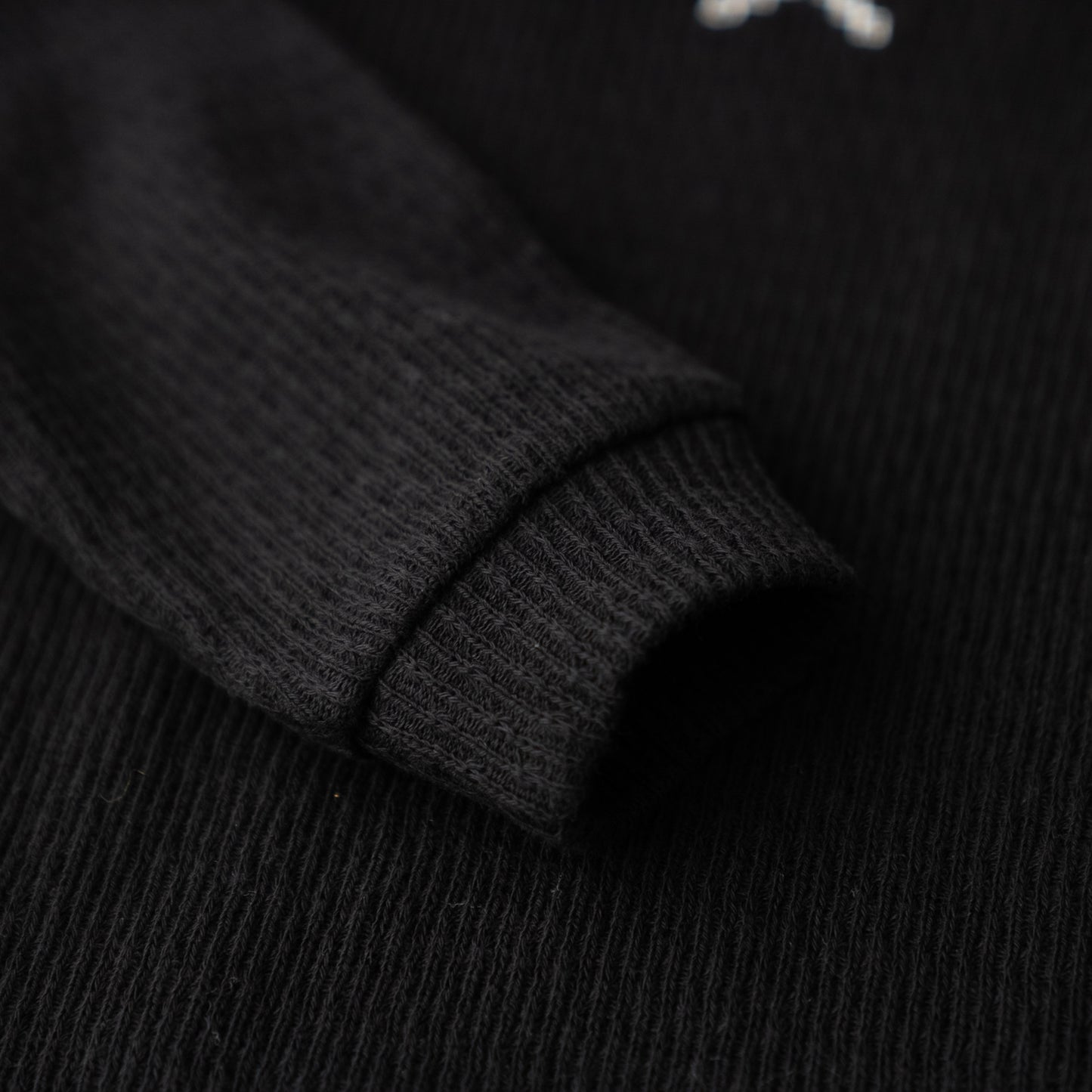 ジャガードリブTシャツ BLACK