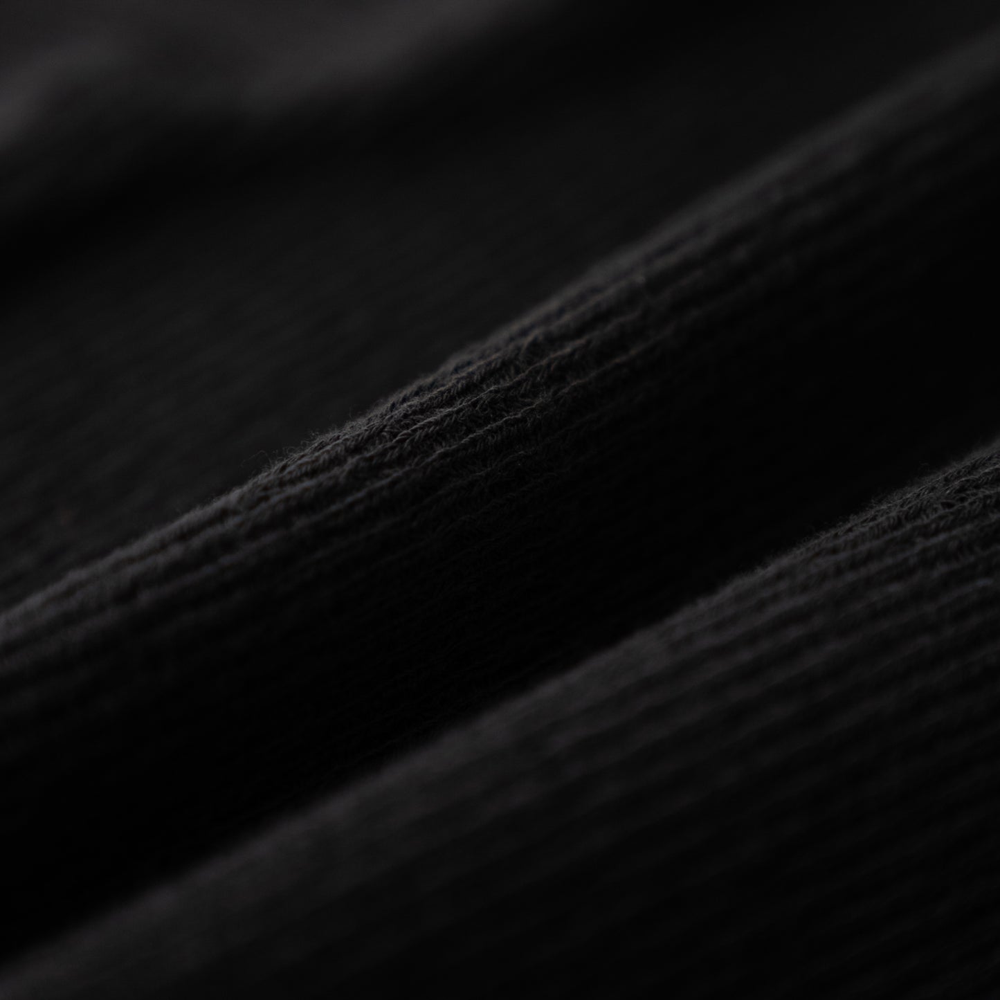 ジャガードリブTシャツ BLACK