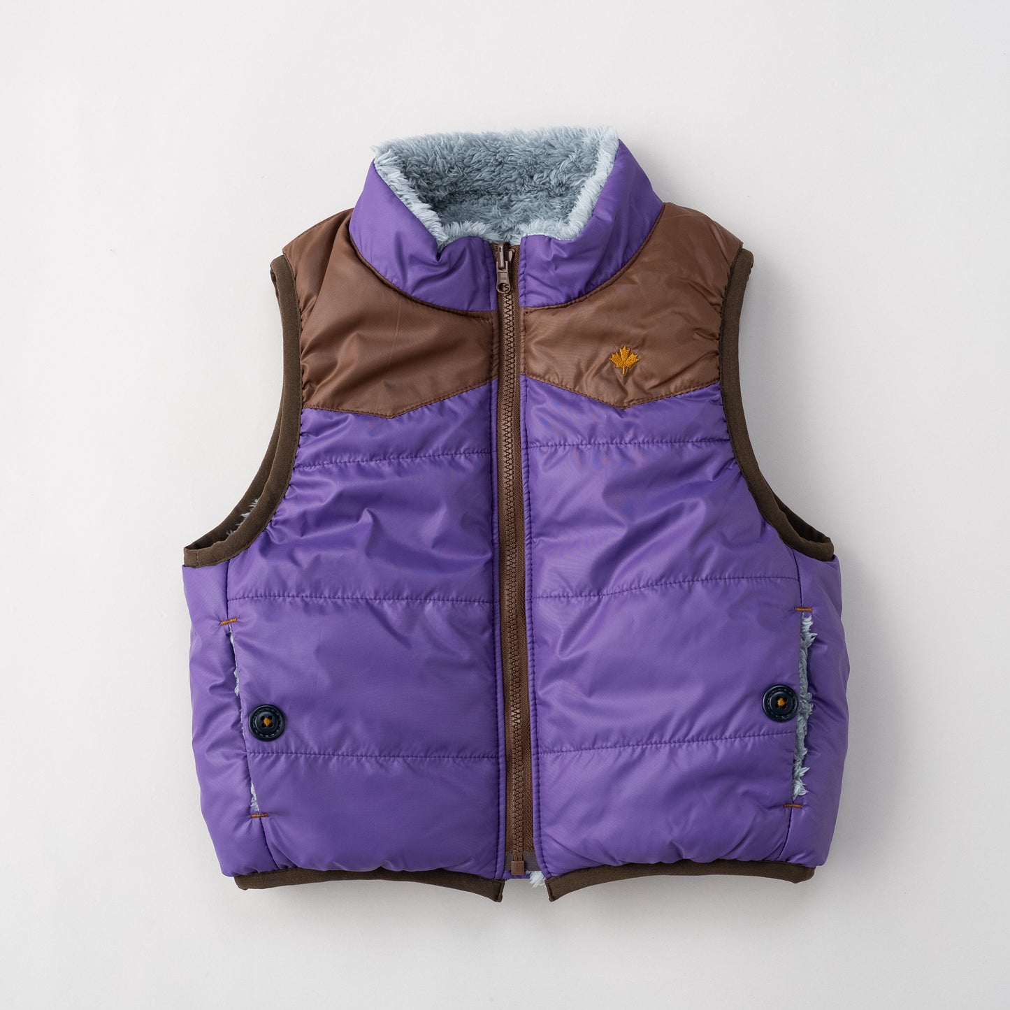 リバーシブルナイロンベスト PURPLE