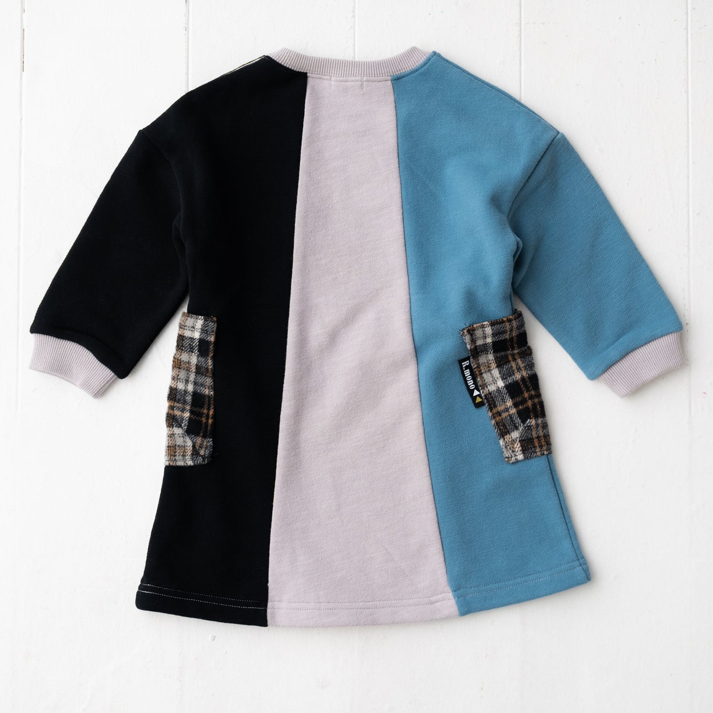 裏毛パッチワークワンピース GREY