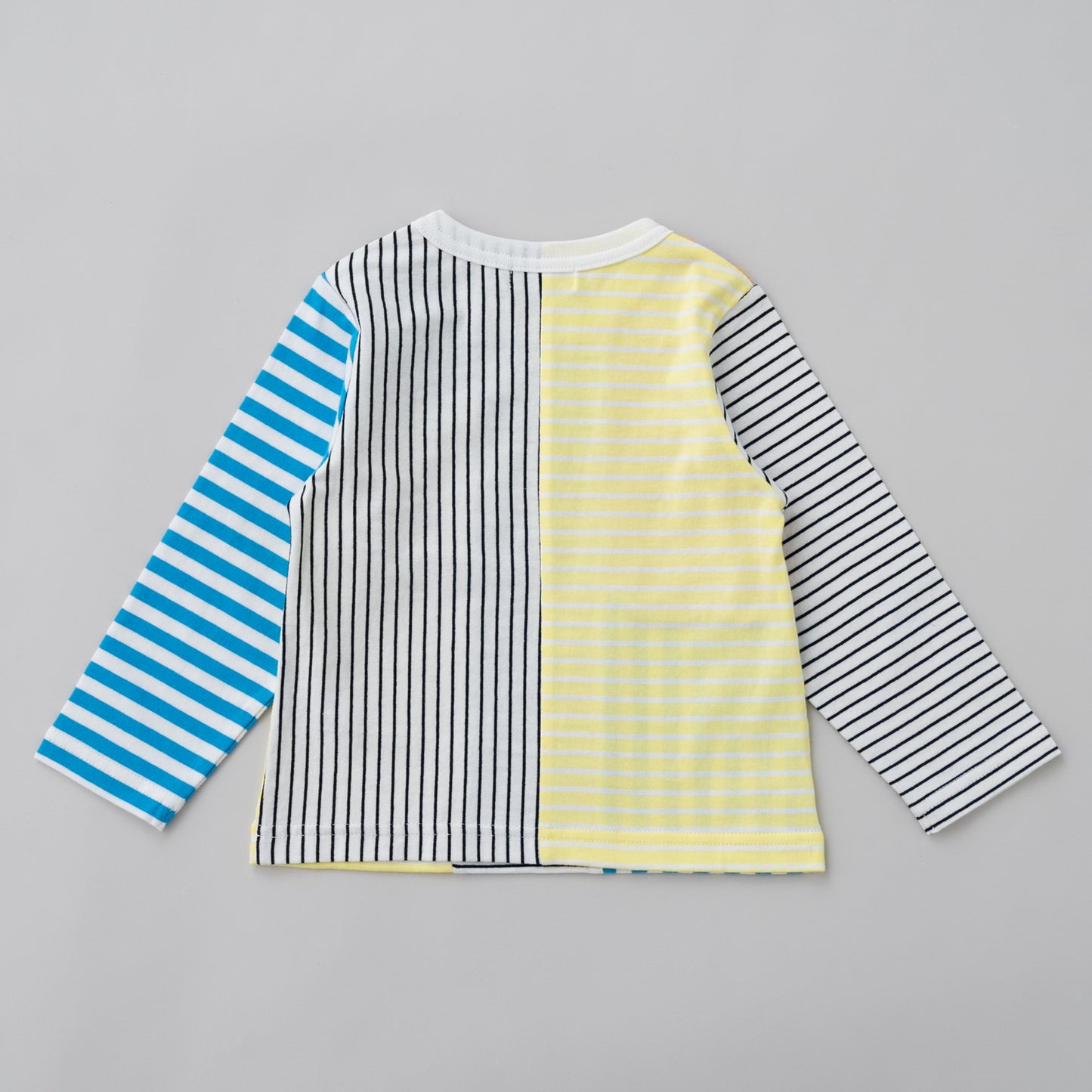 パッチワークボーダーTシャツ OFF-WHITE
