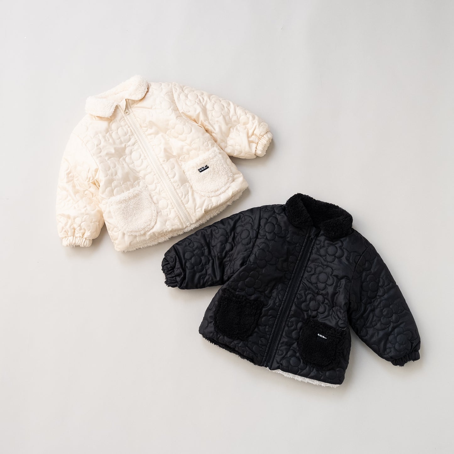 リバーシブルキルティングボアジャンパー IVORY