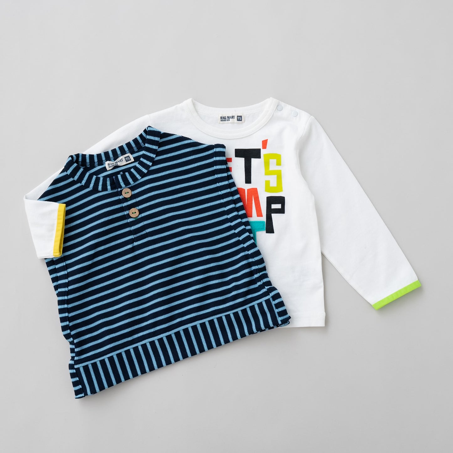 ロンT&ボーダーベストセット NAVY