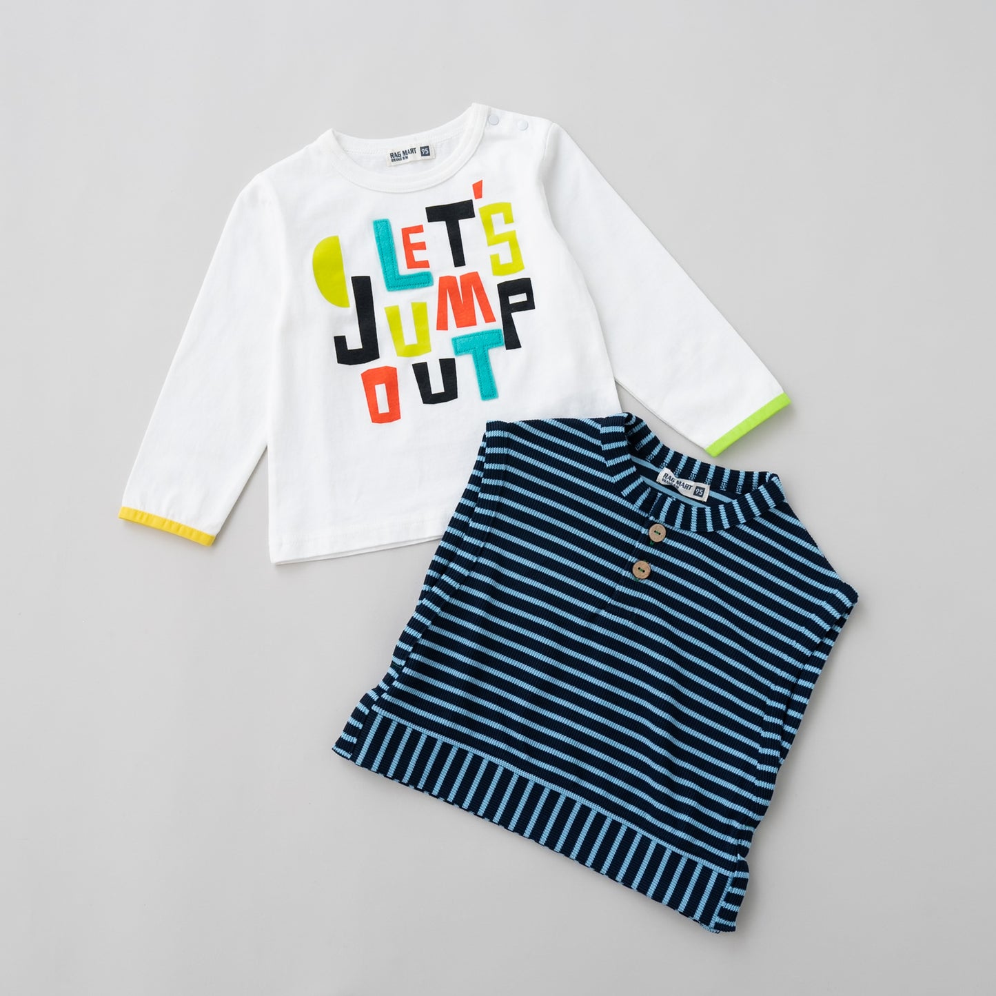 ロンT&ボーダーベストセット NAVY