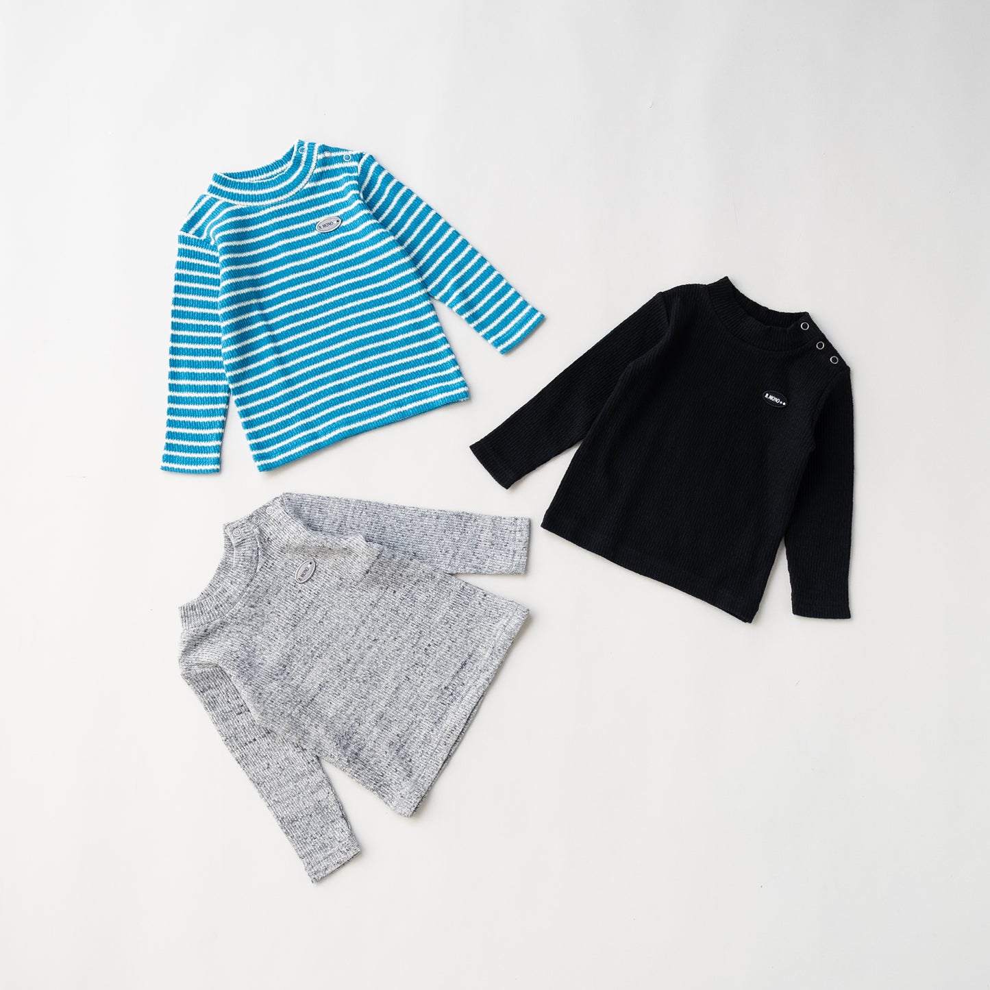 ジャガードリブハイネック BLACK