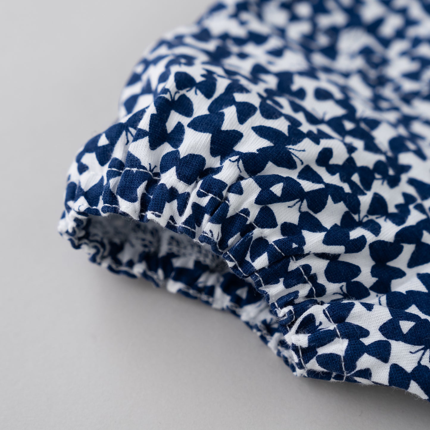 総柄プリント切り替えワンピース NAVY
