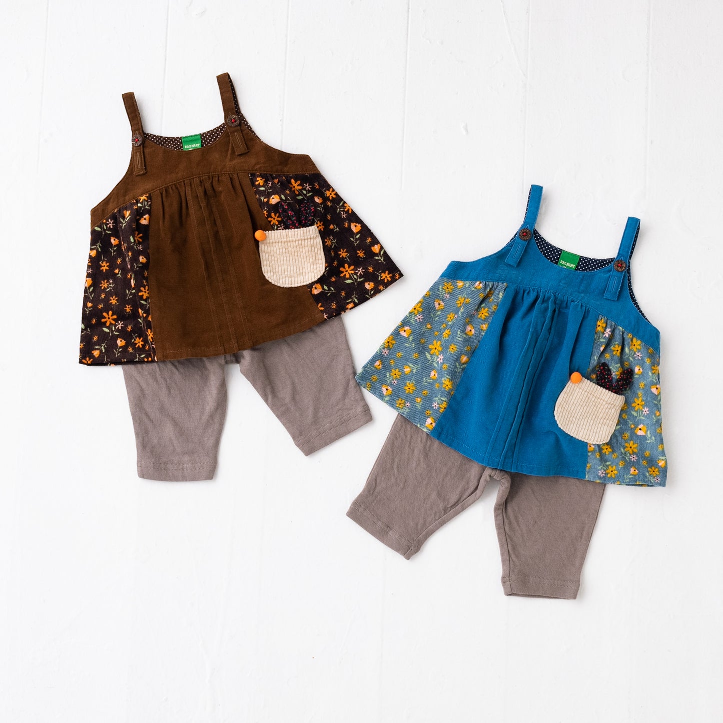 チュニックベスト&パンツセット BROWN