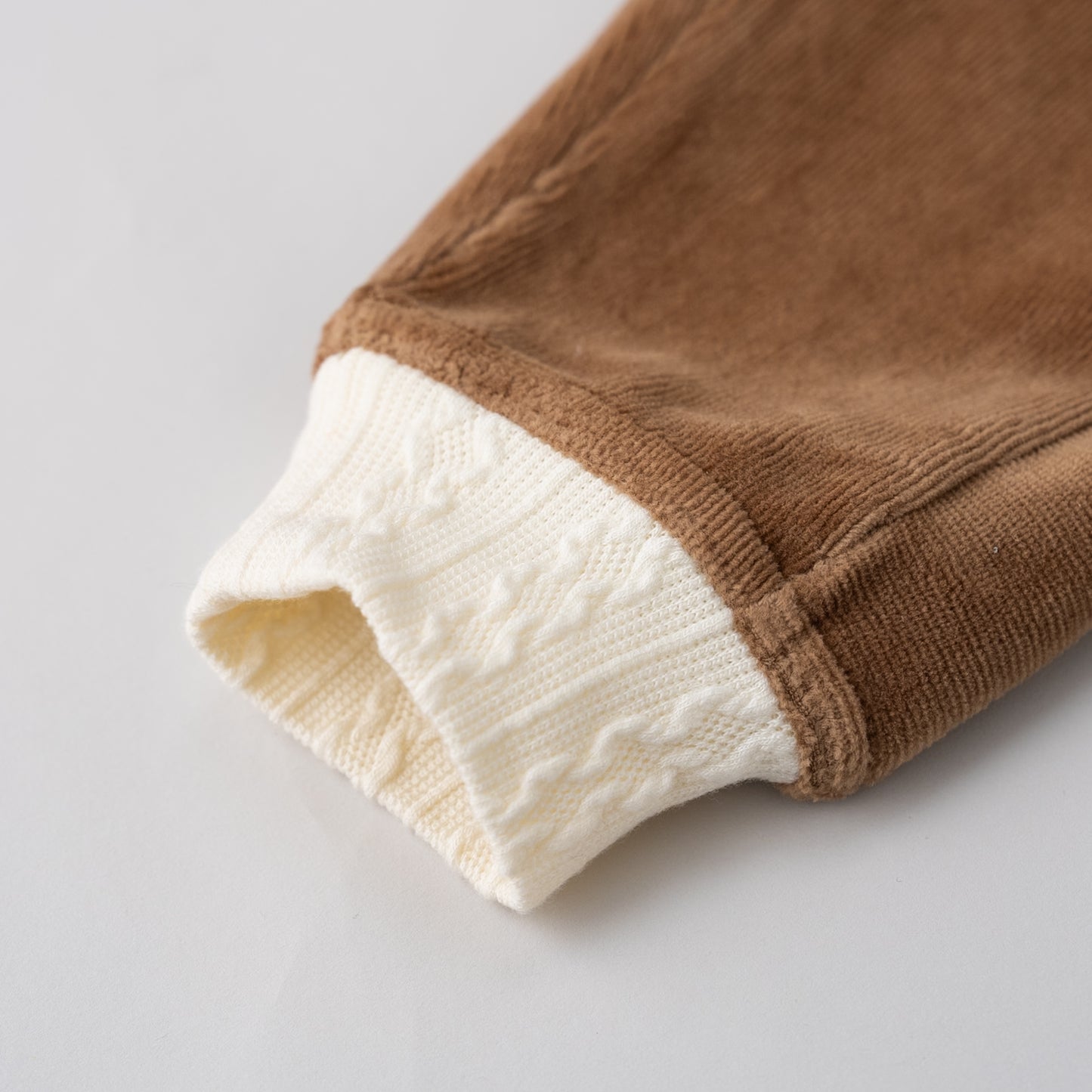 ニットコールリブパンツ BROWN