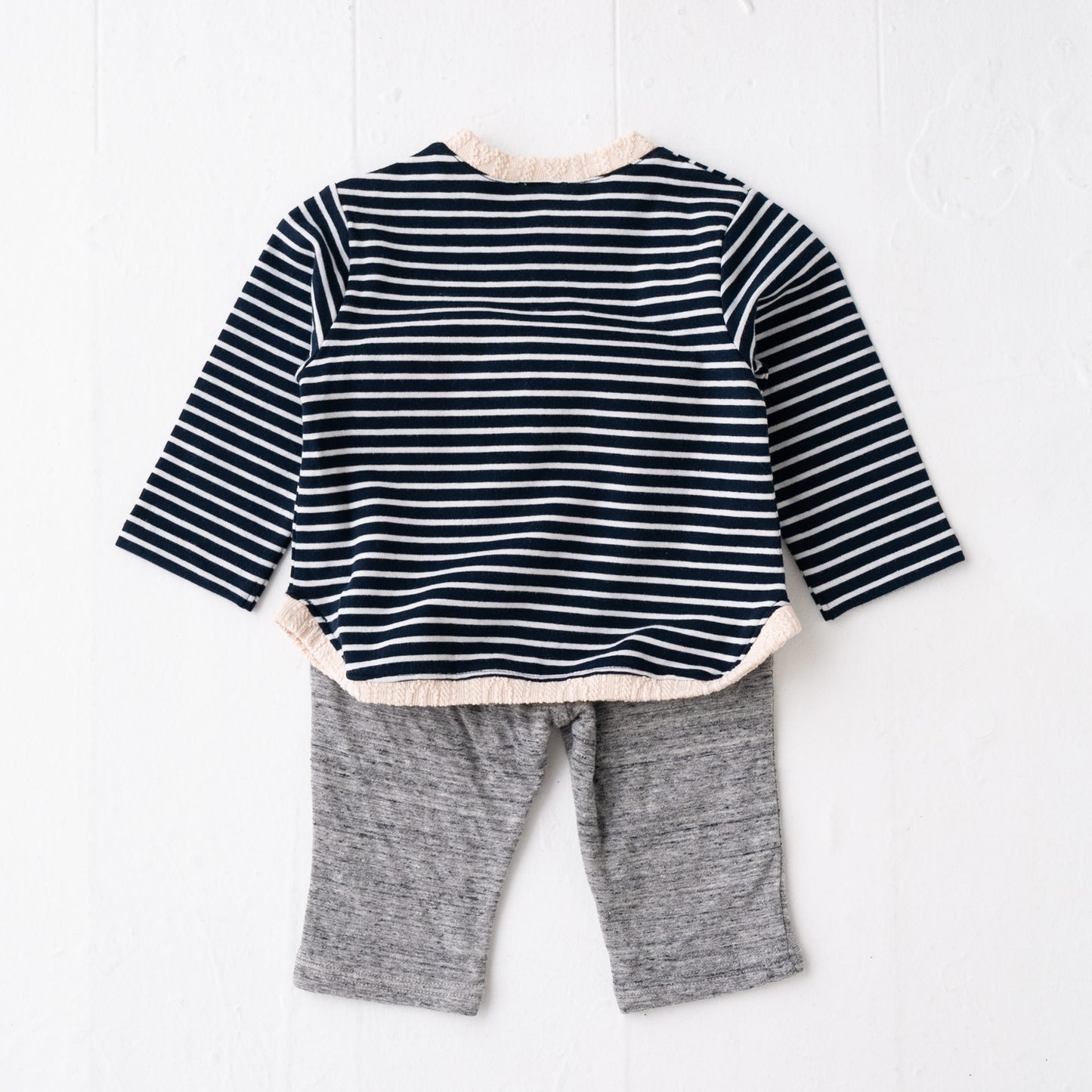 ボーダーTシャツ&パンツセット NAVY