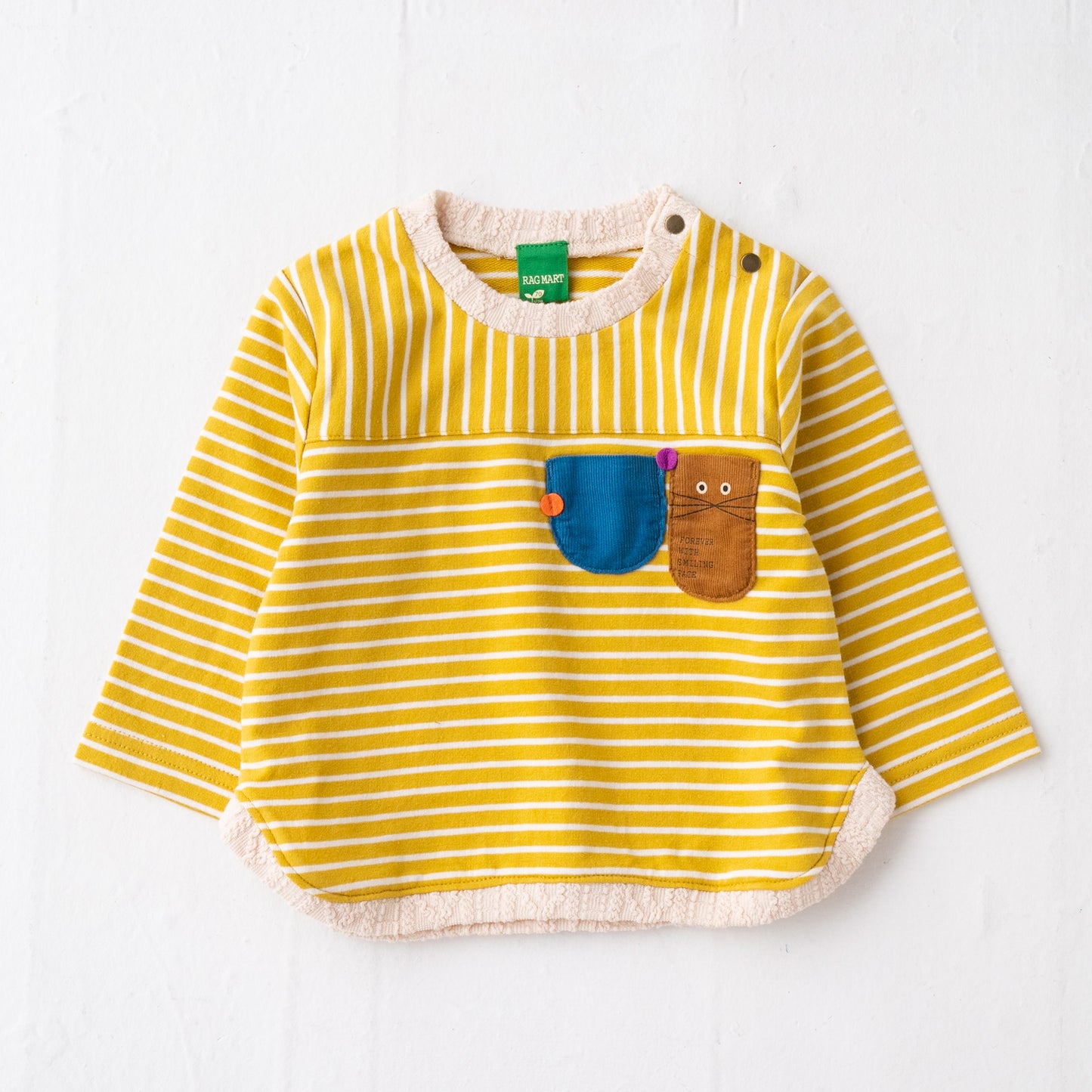 ボーダーTシャツ&パンツセット YELLOW