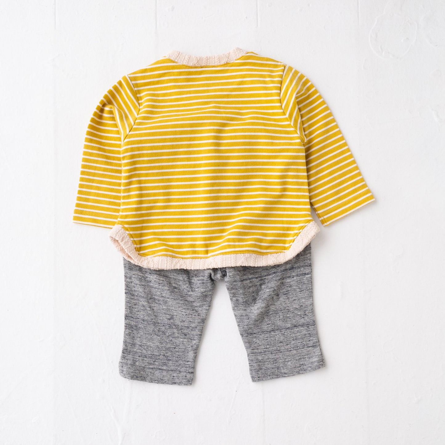 ボーダーTシャツ&パンツセット YELLOW