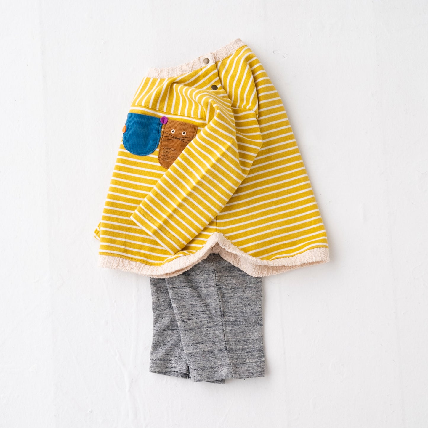 ボーダーTシャツ&パンツセット YELLOW