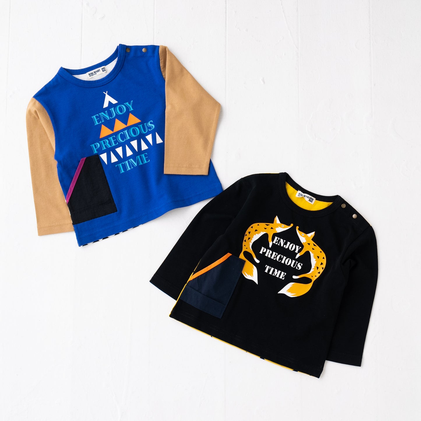 クレイジーパターンTシャツ BLACK