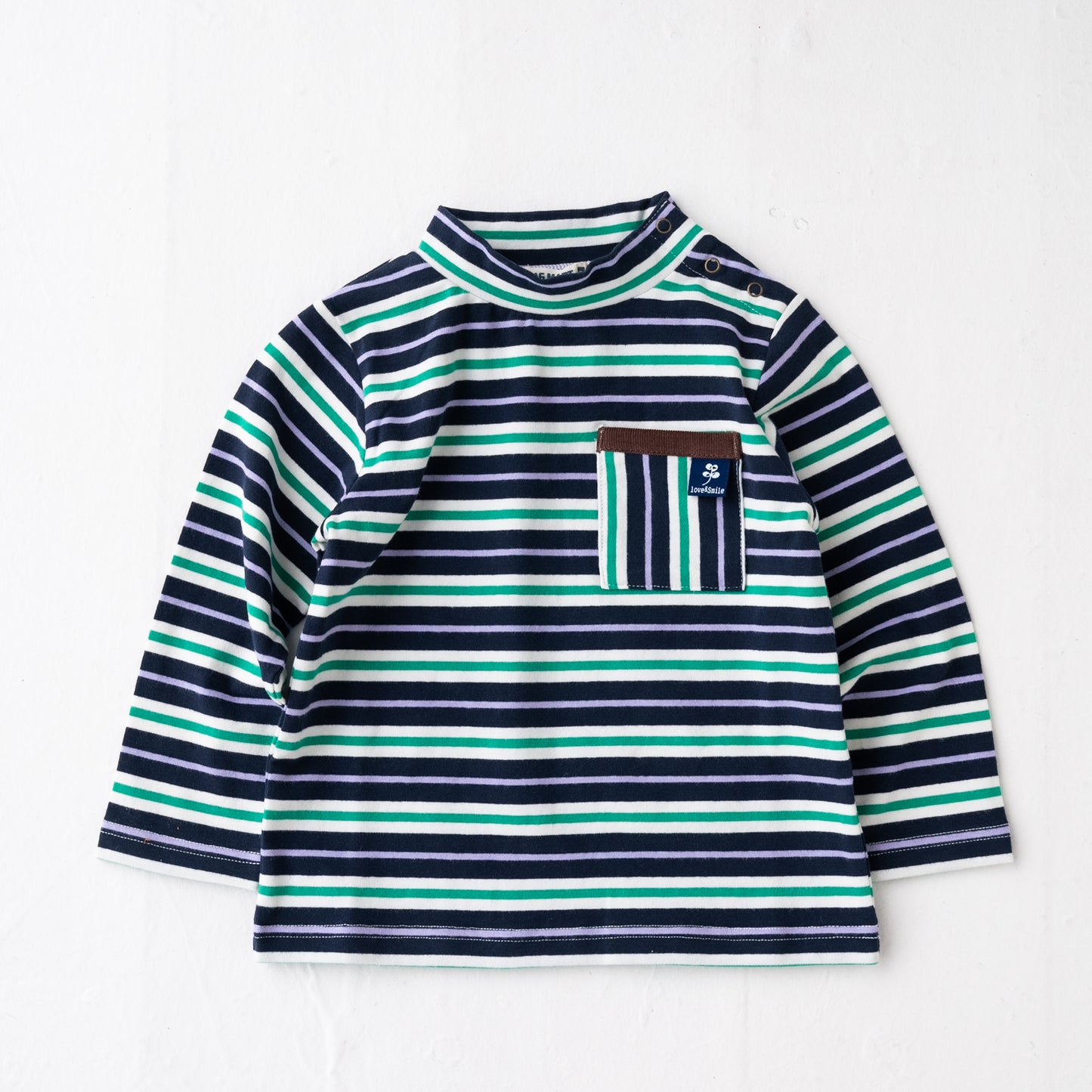 ハイネックTシャツ NAVY