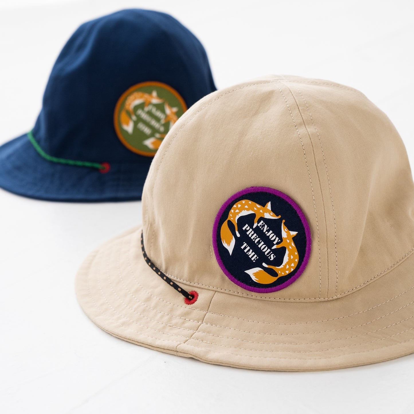 ワッペン付きサファリハット BEIGE