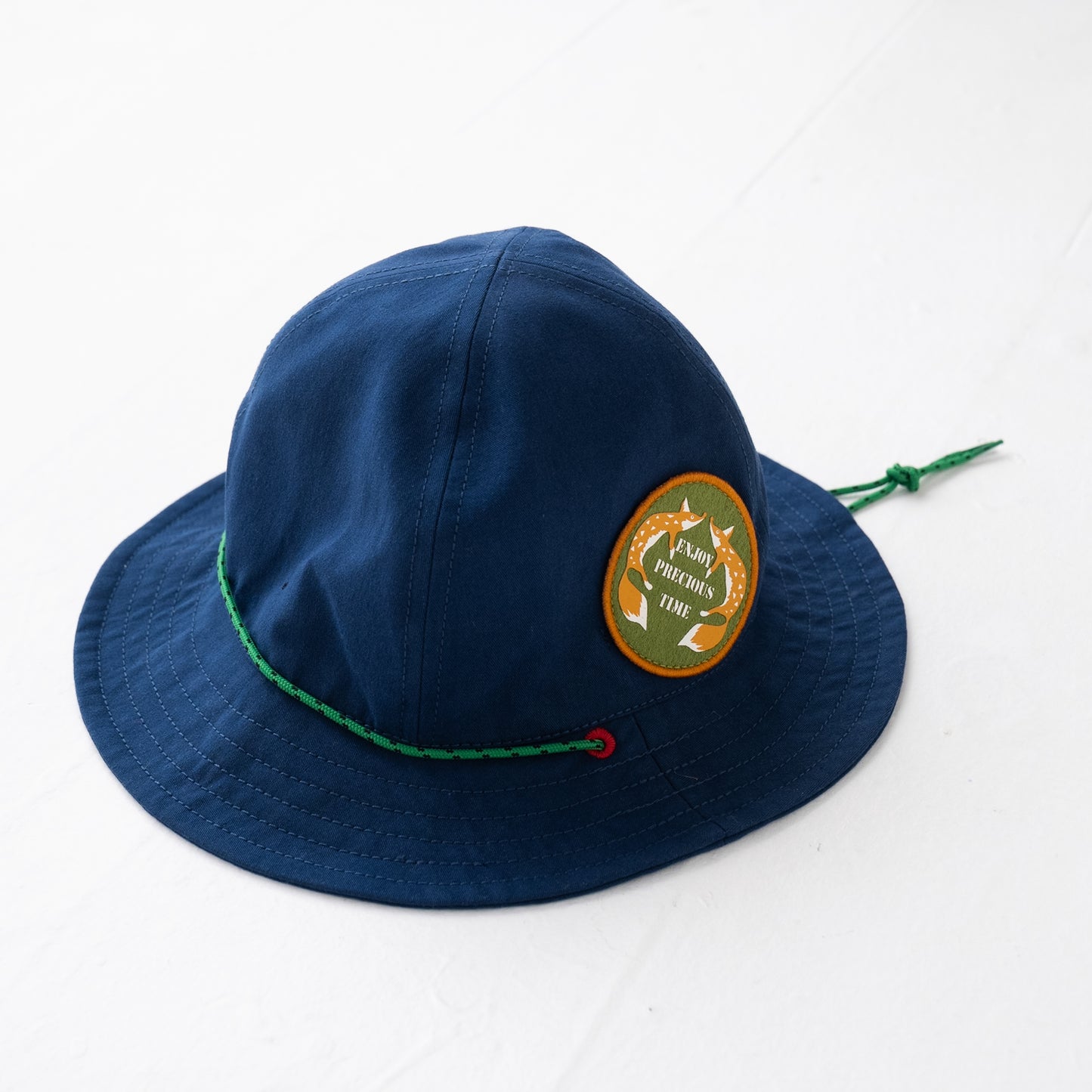 ワッペン付きサファリハット NAVY