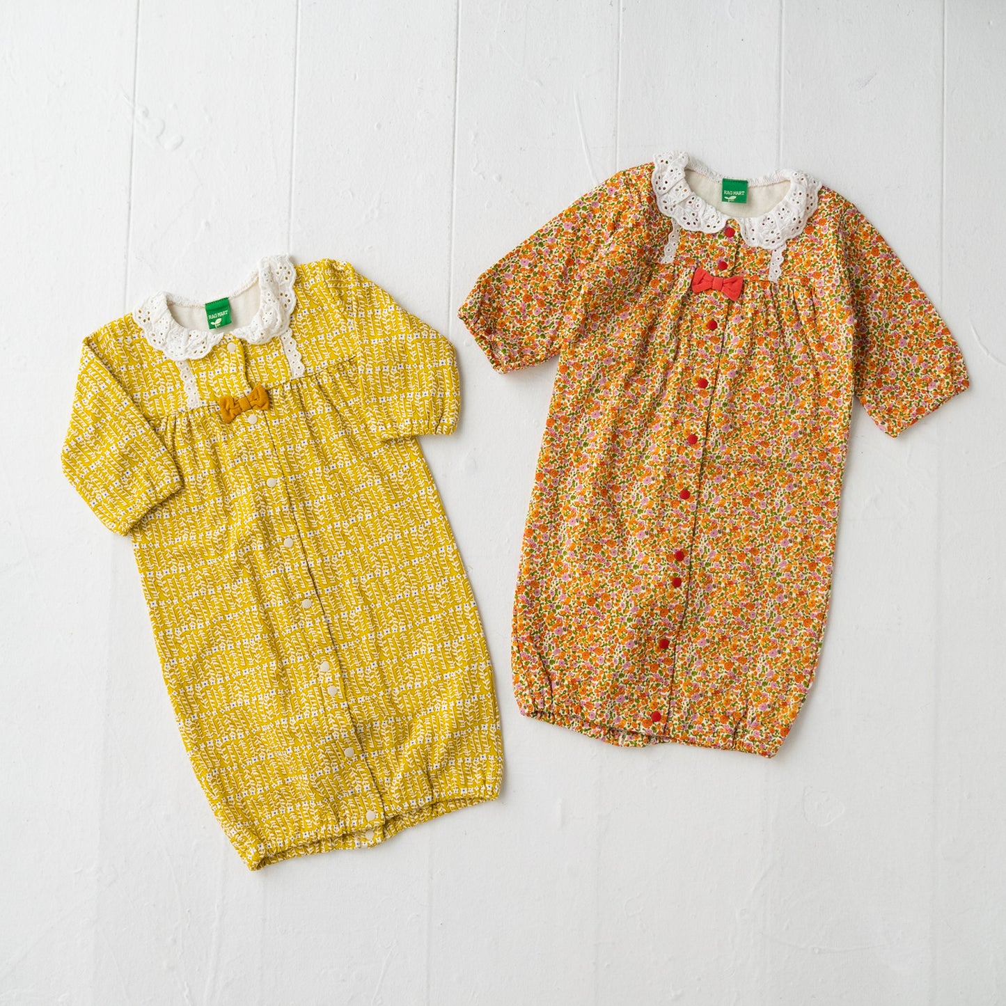 切り替え2WAYリボンカバーオール YELLOW
