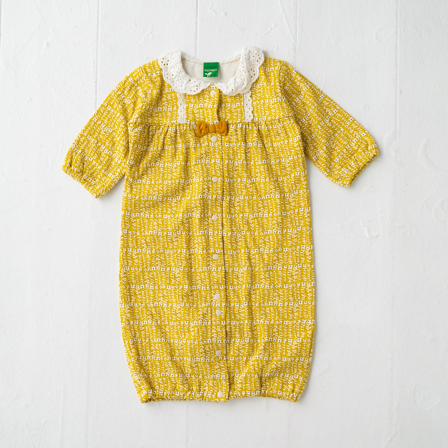 切り替え2WAYリボンカバーオール YELLOW