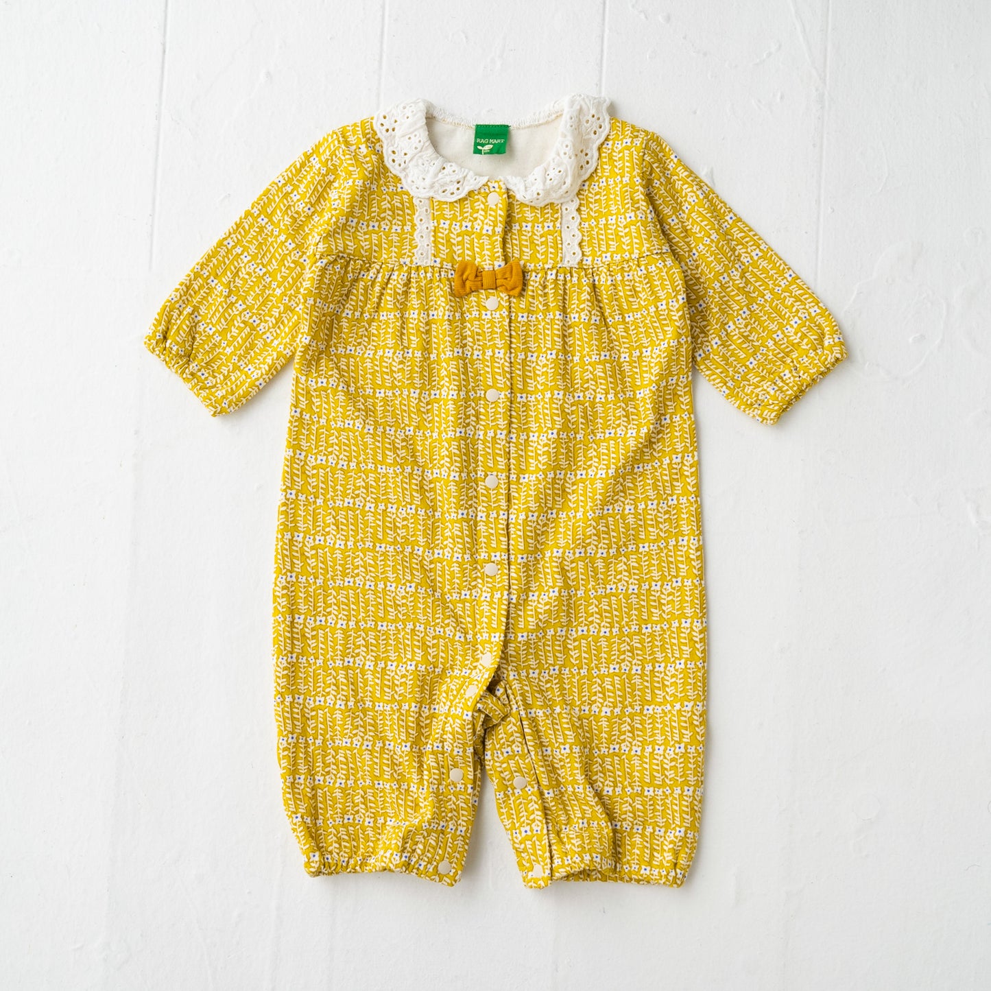 切り替え2WAYリボンカバーオール YELLOW