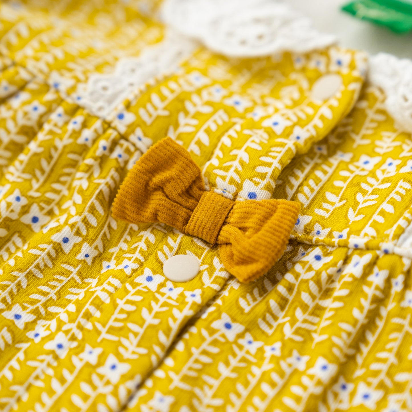 切り替え2WAYリボンカバーオール YELLOW