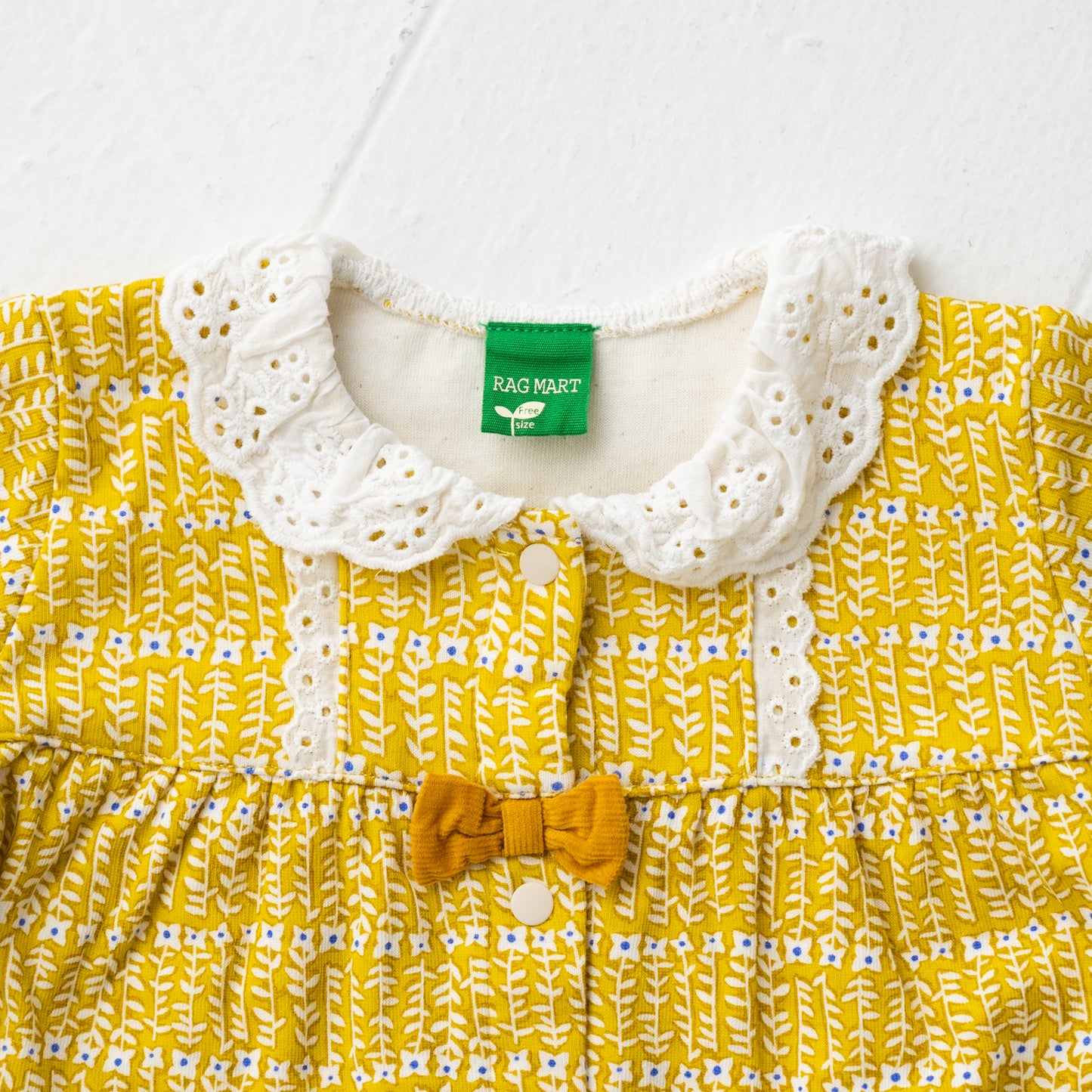 切り替え2WAYリボンカバーオール YELLOW