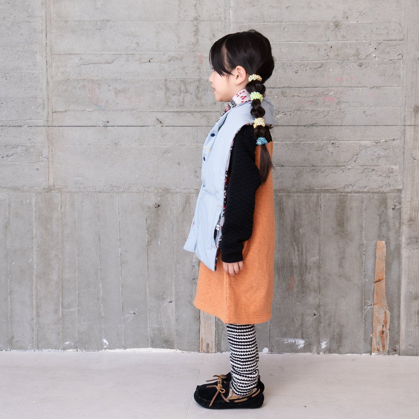 リバーシブル中綿ストール GREY