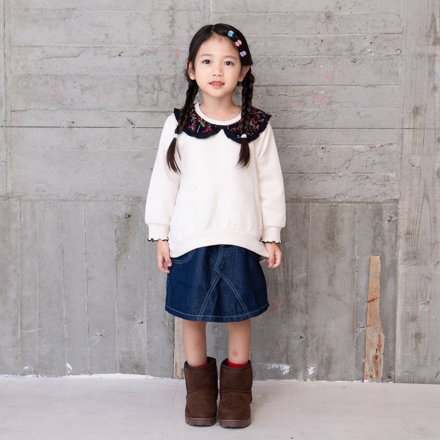 裏毛フェイクカラートレーナー OFF-WHITE