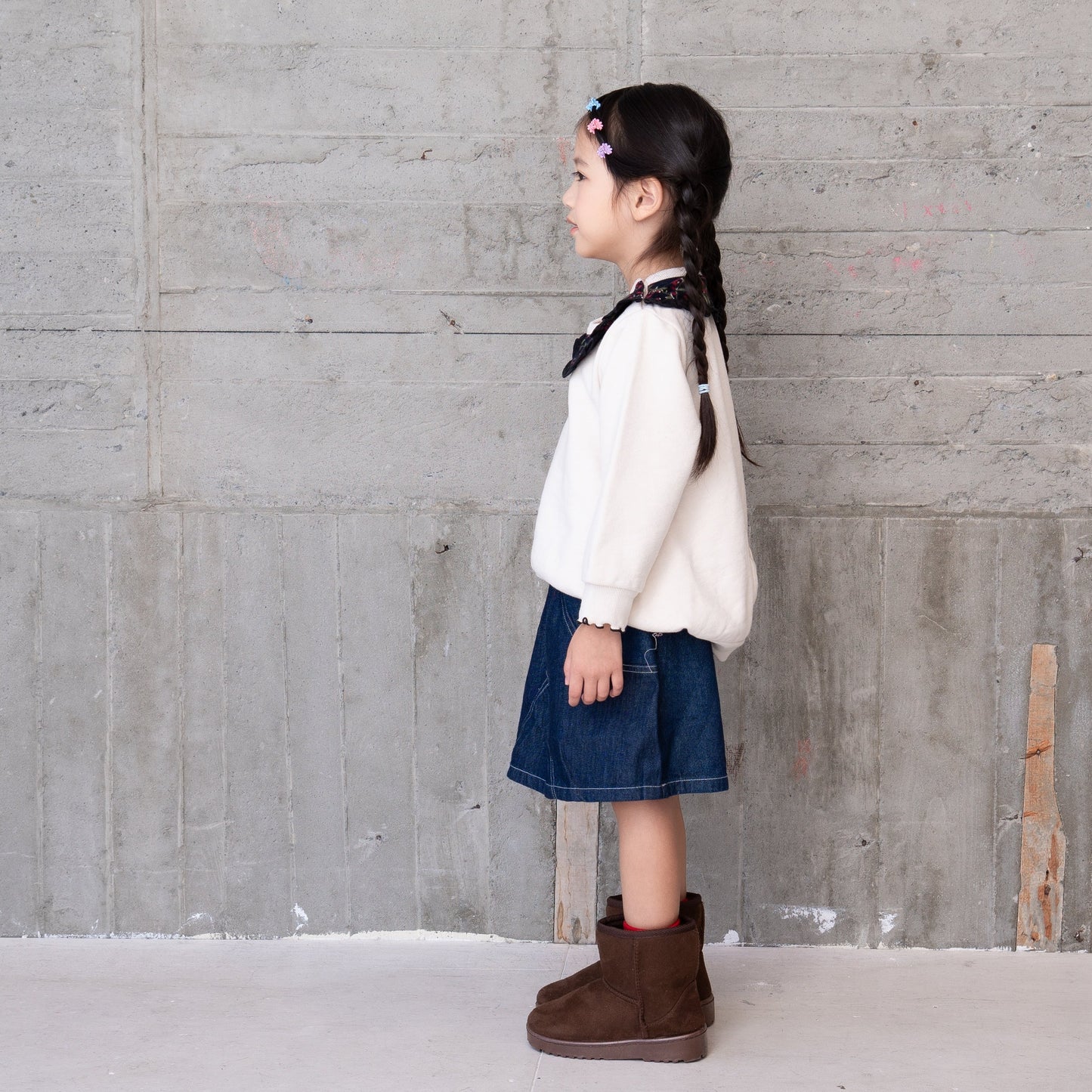 裏毛フェイクカラートレーナー OFF-WHITE