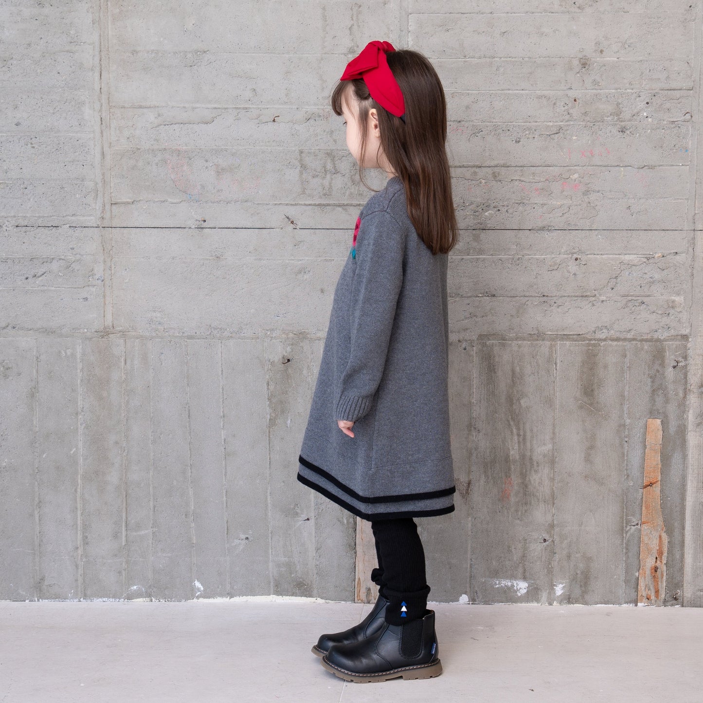 ニットワンピース GREY