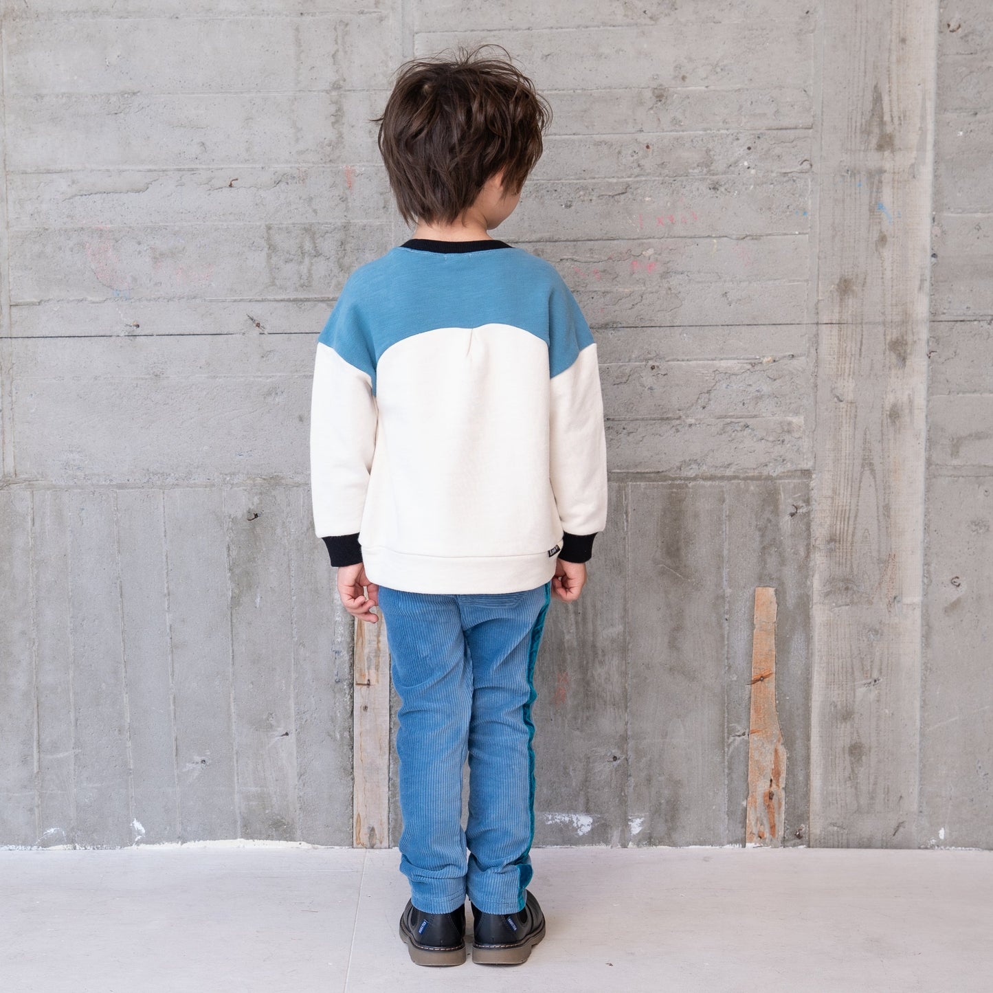 裏毛切り替えトレーナー OFF-WHITE