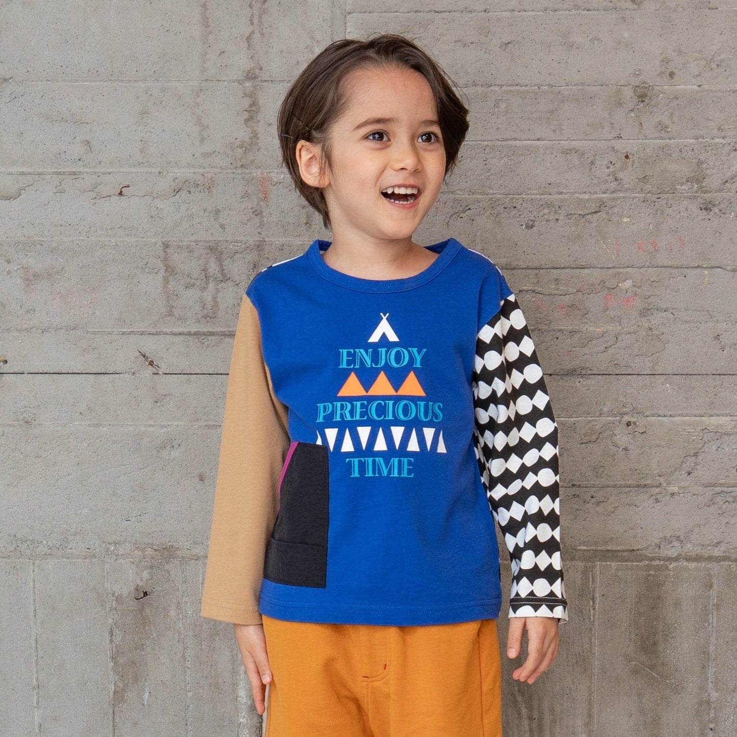 クレイジーパターンTシャツ BLUE
