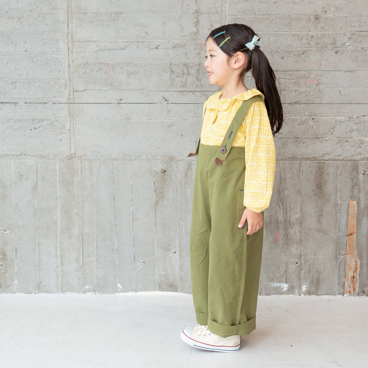 ラウンドカラーチュニックTシャツ YELLOW
