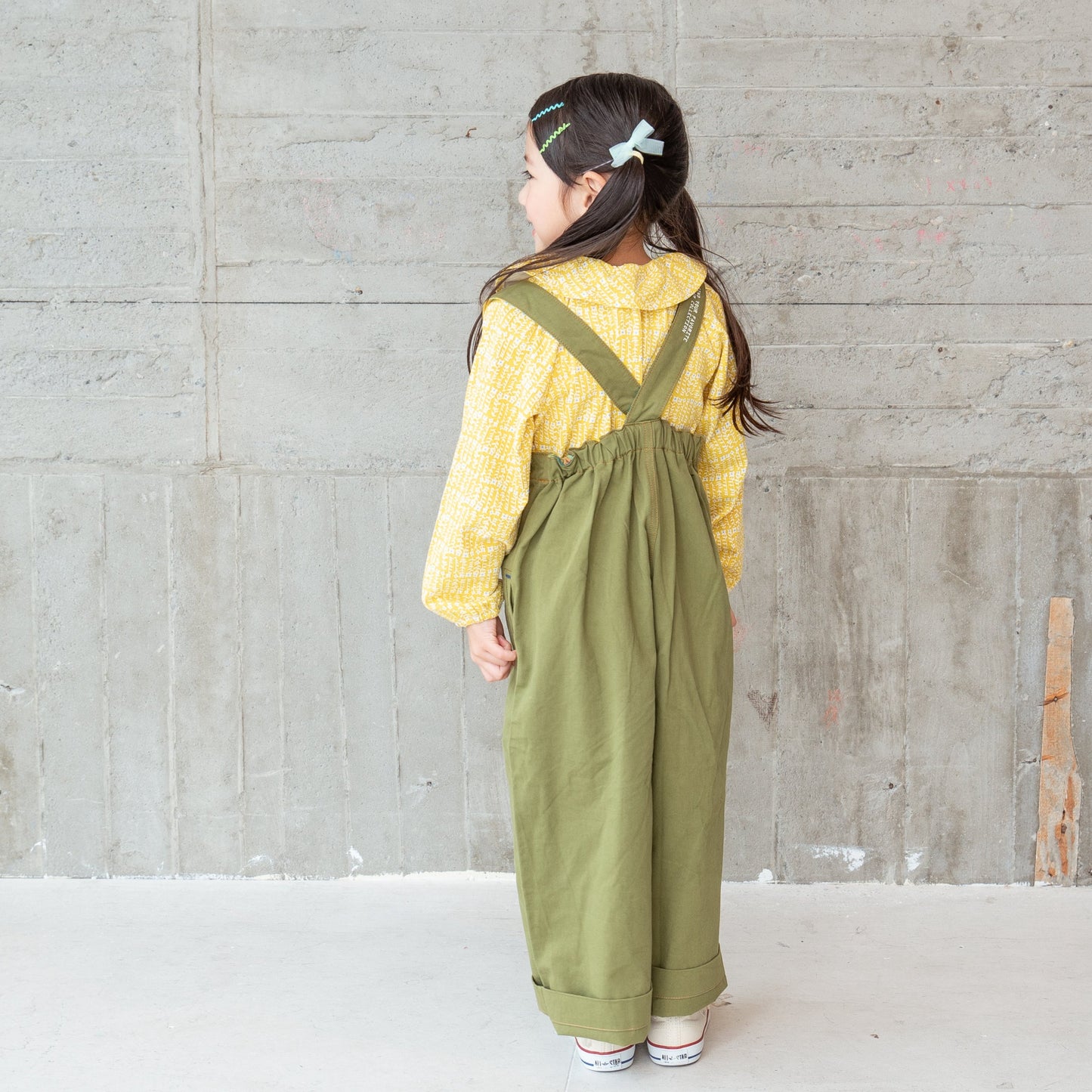 ラウンドカラーチュニックTシャツ YELLOW