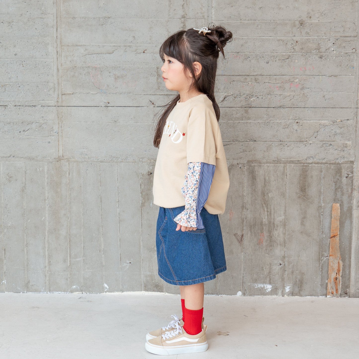 レイヤード風トレーナー BEIGE