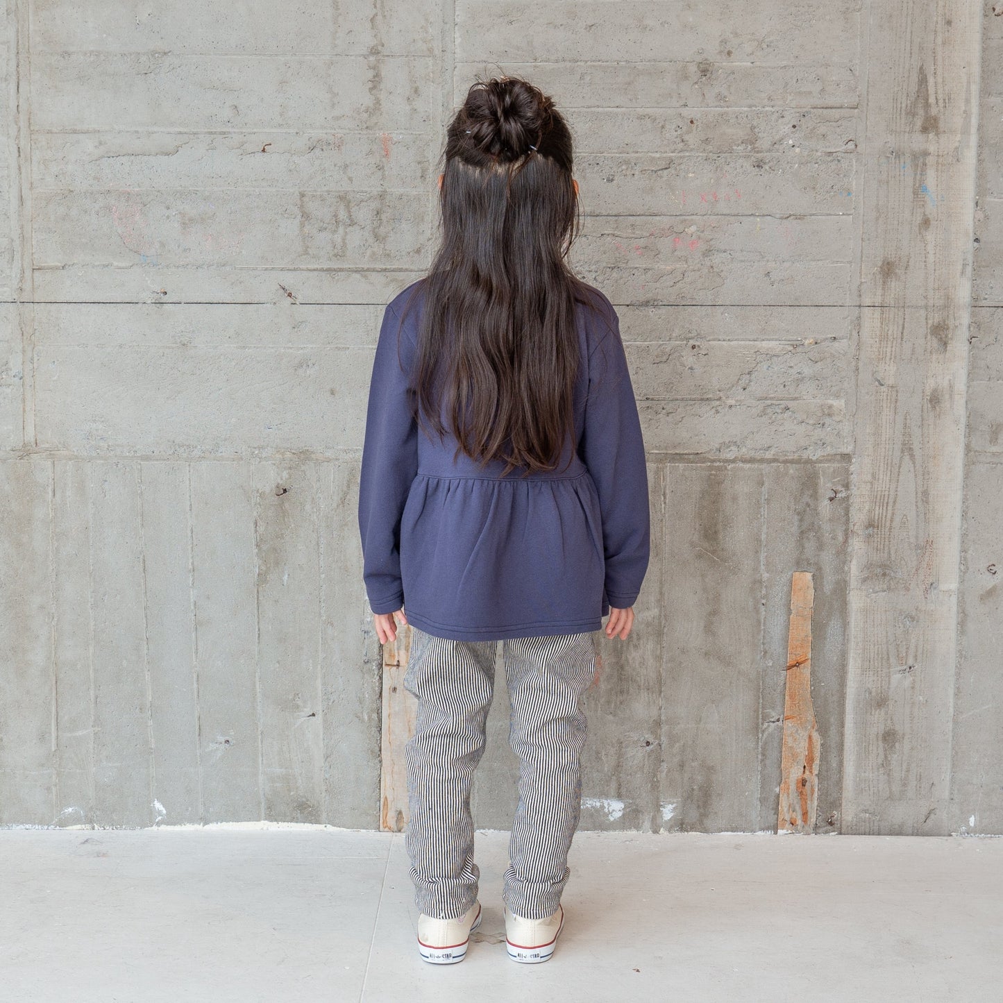フリルチュニックトレーナー NAVY
