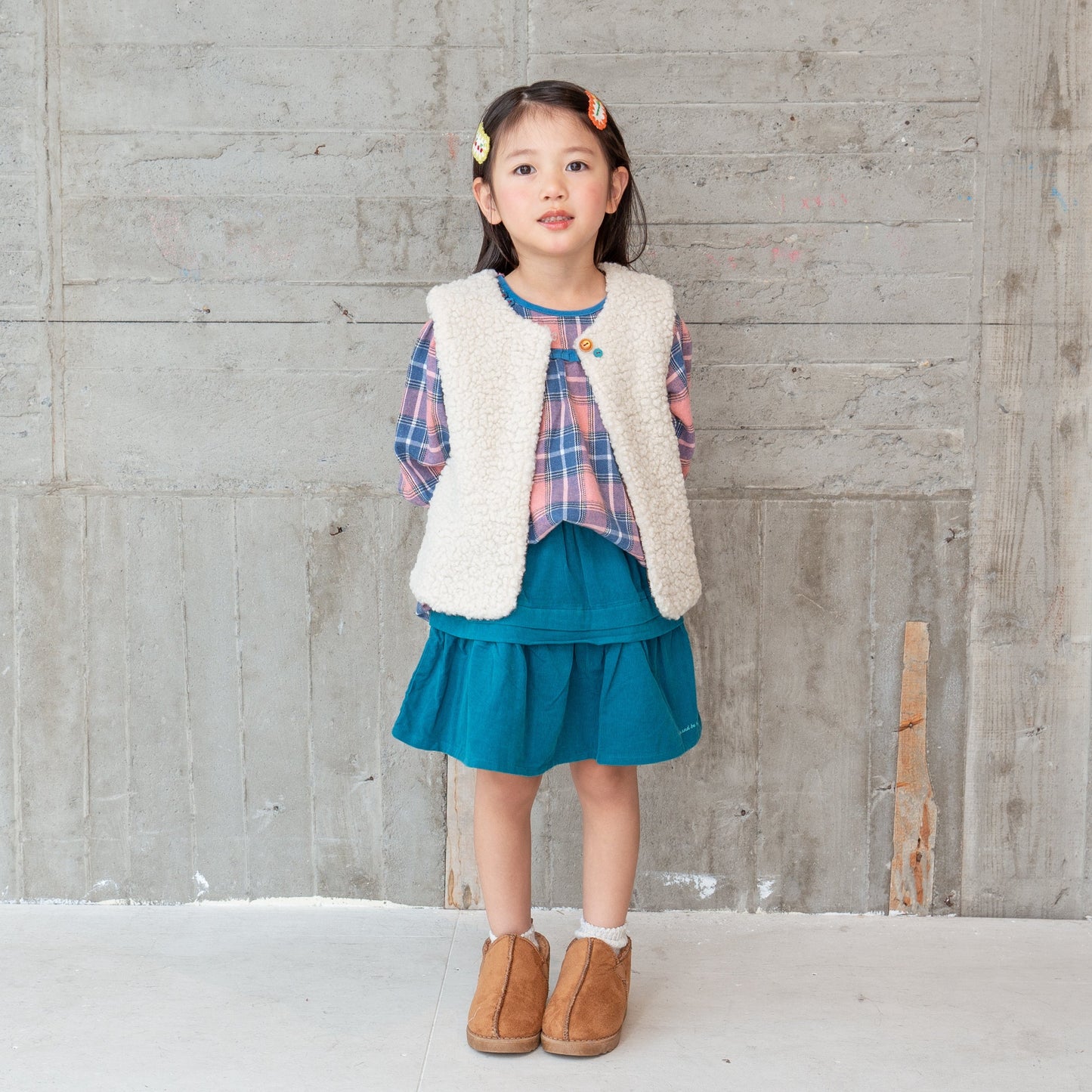 ボアロングベスト IVORY