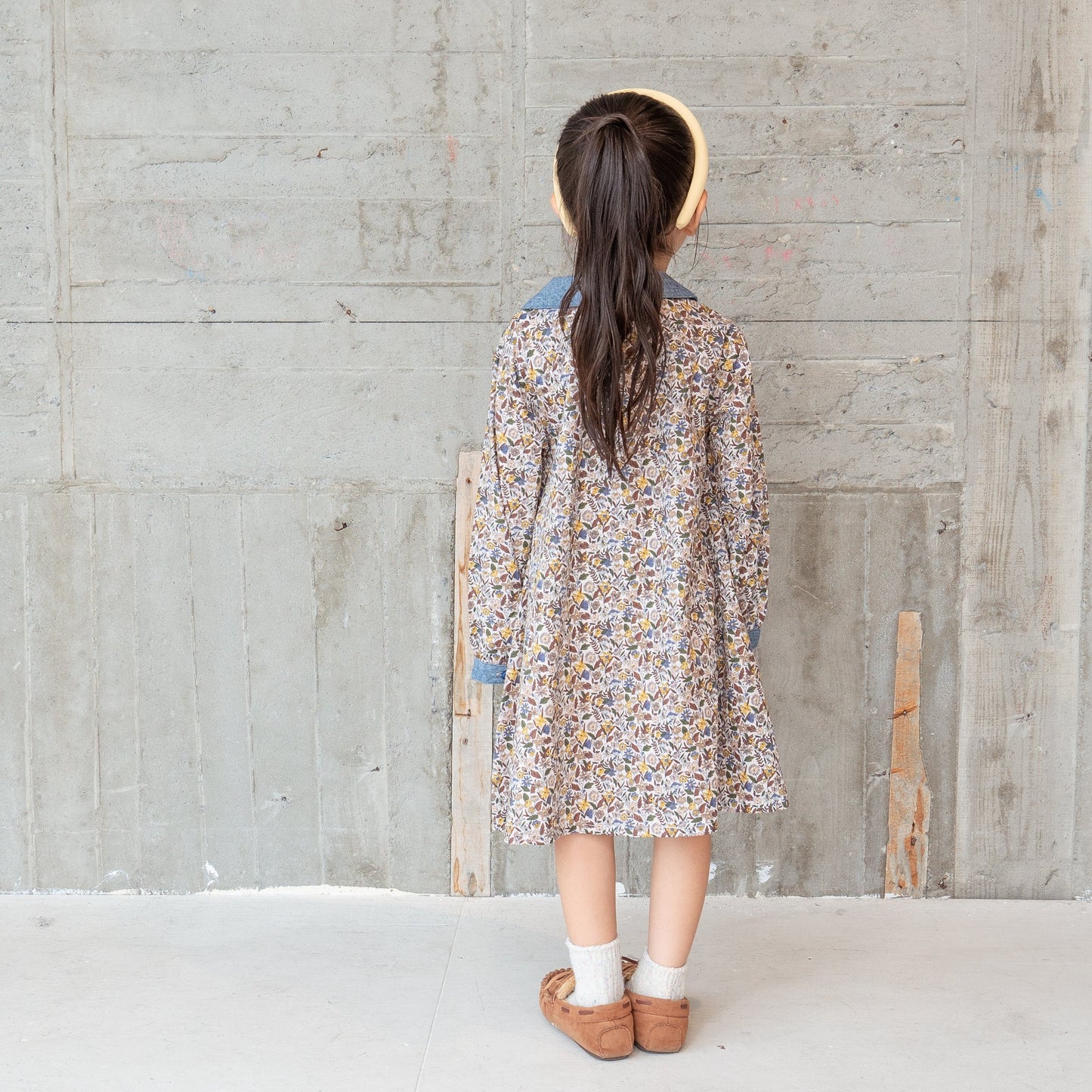 ラウンドカラーワンピース BEIGE