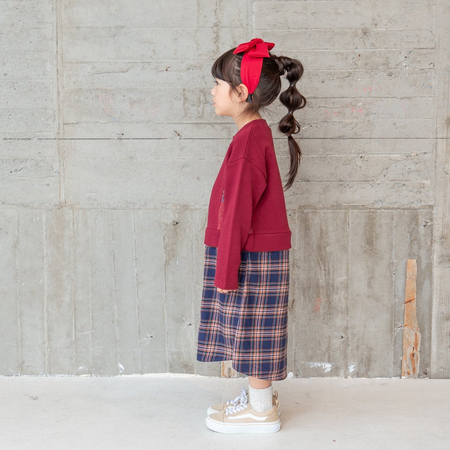 切り替えワンピース RED