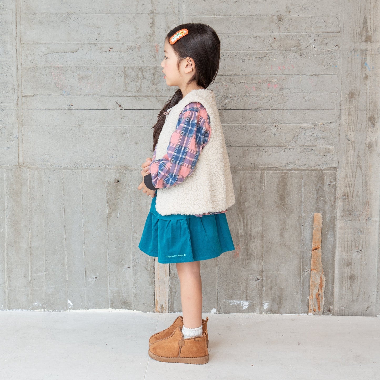 ボアロングベスト IVORY