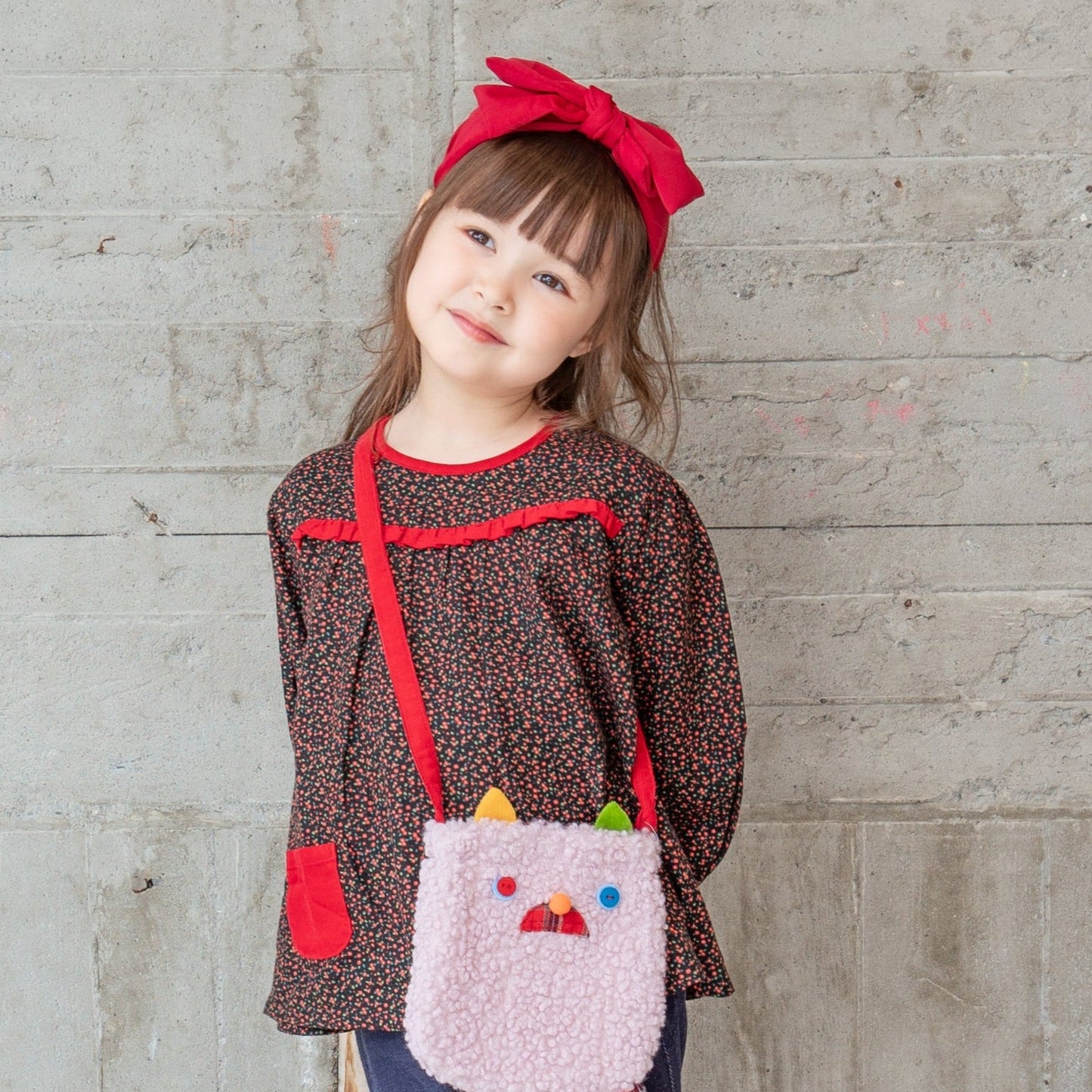 プリントチュニックブラウス RED