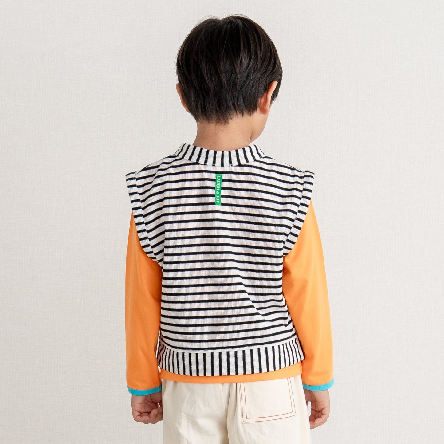 ロンT&ボーダーベストセット OFF-WHITE