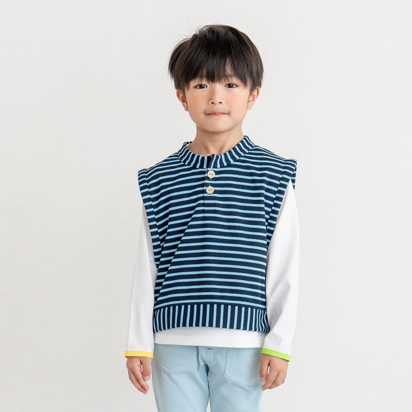 ロンT&ボーダーベストセット NAVY