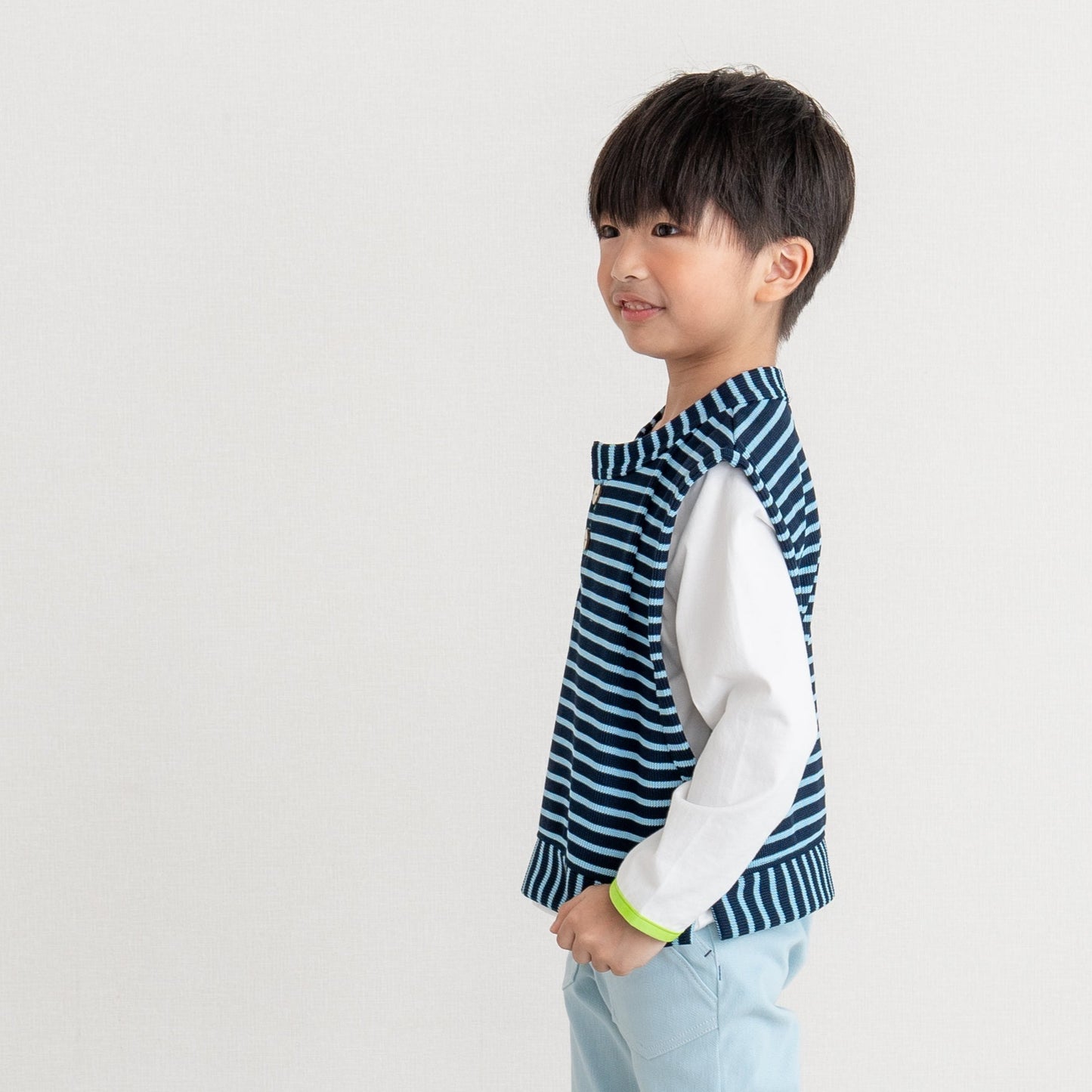 ロンT&ボーダーベストセット NAVY